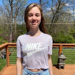 Cute lavender nike crop top
